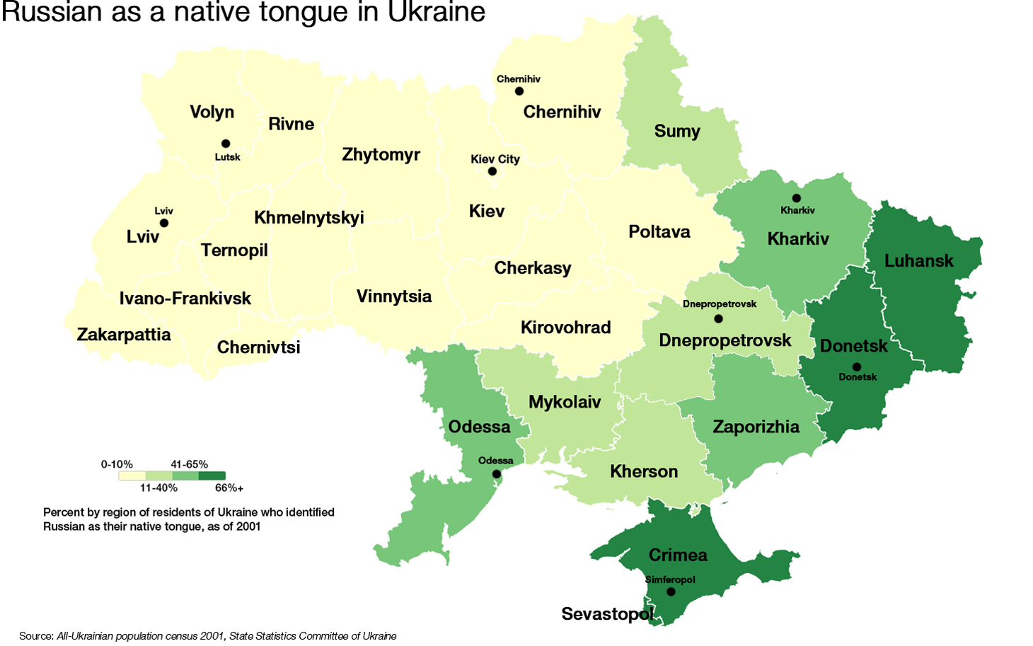 Russian Spoken In Ukraine Is 98
